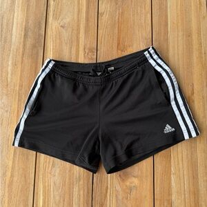 adidas Women's Black Shorts with White Accents